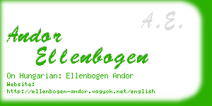 andor ellenbogen business card